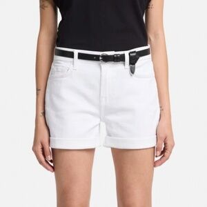 7 For All Mankind White Denim Shorts, Size 26